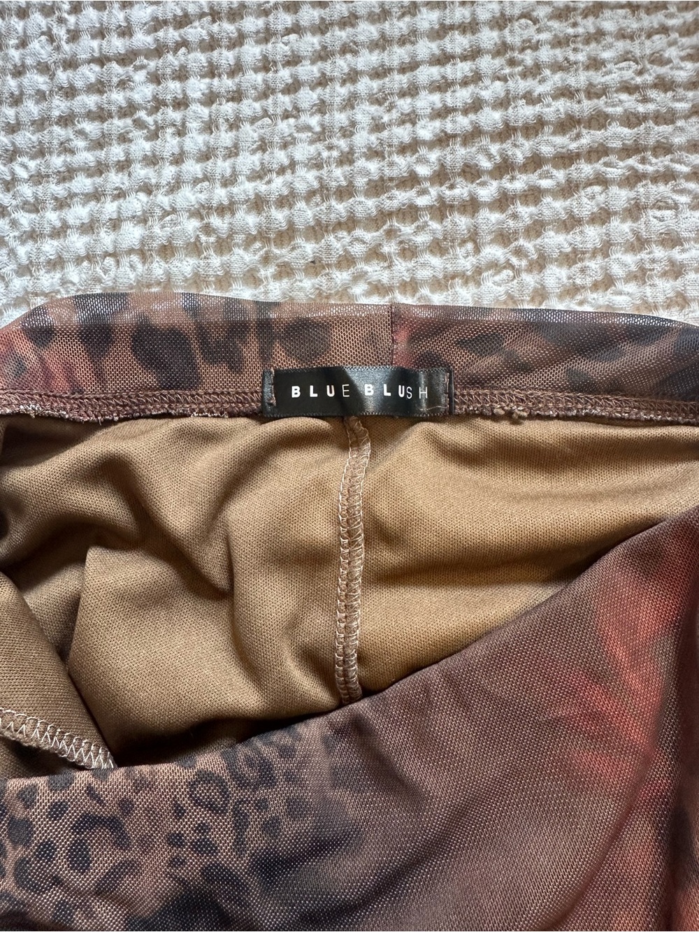 Women's Brown Animal Print Skirt - Picture 6 of 6